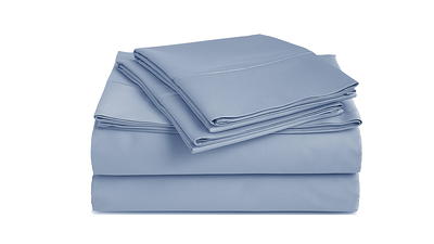 Sweet Home Collection 100% Combed Cotton Percale Sheet Set Made in Egypt  400 TC Gray King