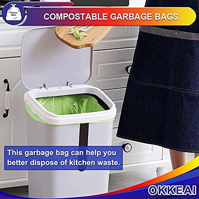 OKKEAI 220 Counts 3 Gallon Trash Bags Small Waste Basket Liners Mini Clear Trash  Bags Bathroom Trash Can Bags White 10 Liter Trash Bags Toilet Garbage Bags  for Kitchen Office,Kitchen,Bathroom
