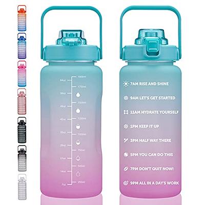 Water Bottle with Time Marker Large Water Bottle Gallon Water Bottle Motivational with Handle Insulated Water Bottles Big Water Jug for Fitness,Gym