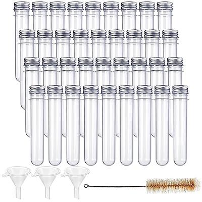 18 Pack 110 ML Plastic Test Tubes with Caps Clear Candy Tubes for Bath Salt  Christmas Candy Storage Halloween Science Party Favors