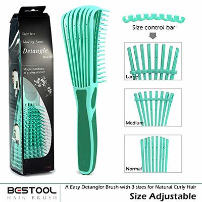 Wet Brush Mini Detangler Hair Brush For Less Pain, Effort and Breakage -  Solid Sky Blue