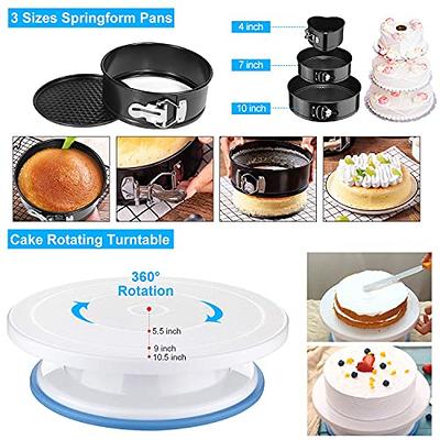 Cake Decorating Supplies | Cake Decorating Kit Baking Supplies Set For  Beginners | Rotating Cake Turntable Stand | Icing Piping Tips & Bags |  Frosting