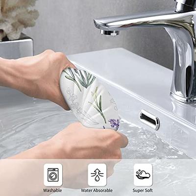 2 Pcs Polyester Soft Hand Towels with Hanging Clearance Super Absorbent  Washcloth Tie Towel Machine Washable Quickly Dry for Bathroom Kitchen  Abstract