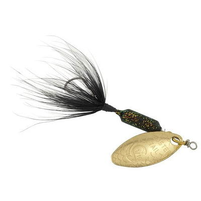 Yakima Bait Worden's Original Single Hook Rooster Tail, Inline Spinnerbait Fishing  Lure, Glitter Black, 1/16 oz. - Yahoo Shopping