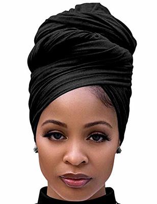 Head Wraps for Black Women Stretch Turban Headwraps Scarf Hair Wraps Head  Scarf for Locs Braids