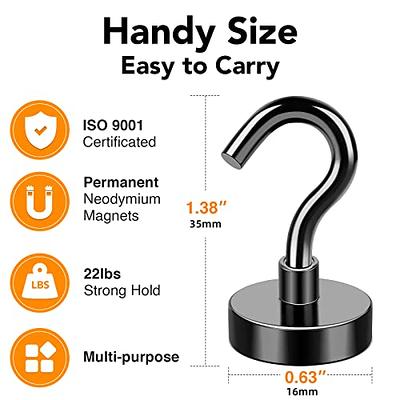 MIKEDE 110LBS+ Magnetic Hooks, Heavy Duty Neodymium Magnets with