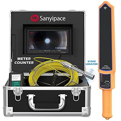 VEVOR Sewer Camera, 328ft/100m Cable, Waterproof IP68 Sewer Video Inspection  Equipment, Drain Camera with 16 GB SD Card, DVR Function, 720P 9 LCD  Monitor, LED Lights