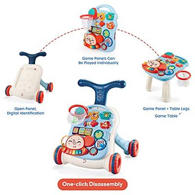  Bright Starts Around We Go 2-in-1 Walk-Around Baby Activity  Center & Table, Tropic Cool, Ages 6 Months+ : Home & Kitchen