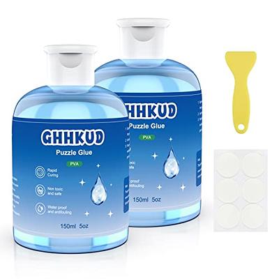 GHHKUD Jigsaw Puzzle Glue,300ML Puzzle Glue Clear with Applicator