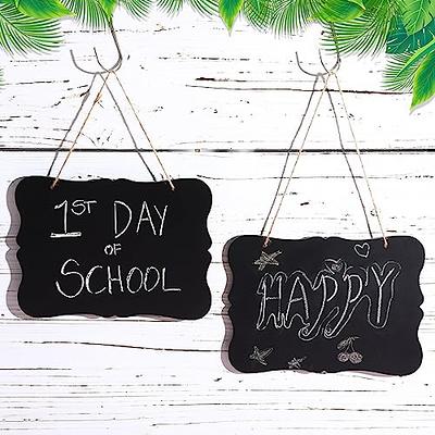 Mini Rectangle Chalkboards Black Board With Stand Message - Temu