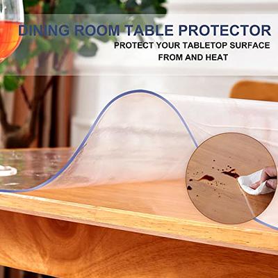 Clear Desk Cover Protector , Desk Pad Mat Blotter On Top Of Desks  Transparent PVC Table Protector Rectangle Desk Mat Table Cover For Office  Writing De