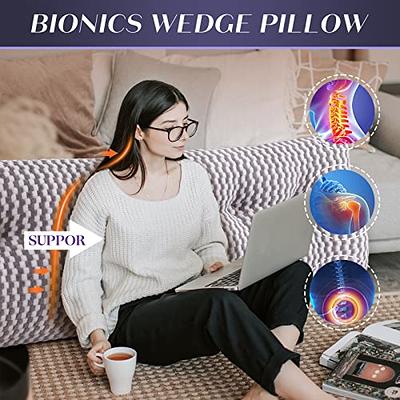  Gpround Wedge Headboard Pillows + Head Roll Pillow Bed Wedge  Pillow for Headboard Large Bolster for Bed Rest Reading Pillows Backrest  Pillows for Sitting in Bed Backrest Positioning Support : Home