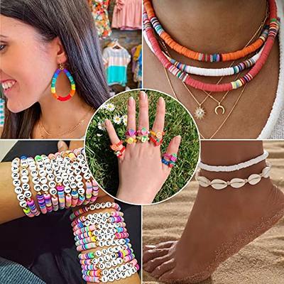 Boho Clay Beads Bracelet Kit Friendship Bracelet Making Kit For Girls  Golden Letter Beads Clay Beads Kit For DIY Jewelry Making