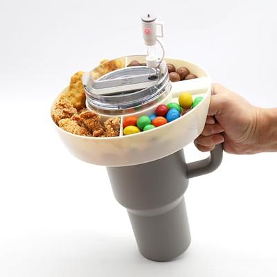 Silicone Snack Bowl For Stanley Cup 40oz With Handle, Snack Tray