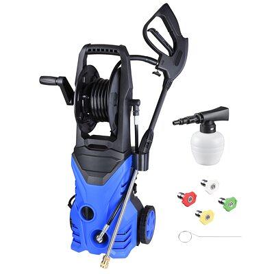 Electric High Power Pressure Washer with 4 Nozzles Detergent Tank Hose Reel  Maintenance Machine - Yahoo Shopping