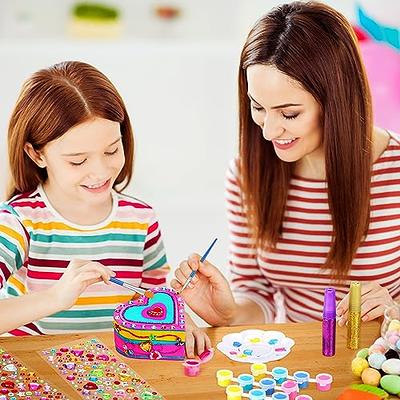 Arts and Crafts for Kids Ages 4-8 8-12, Unfinished Wood Slices with Gem  Painting Stickers Kits Children Painting Activities Kit Creative Art Toys  Party Favors for Kids Boys Girls