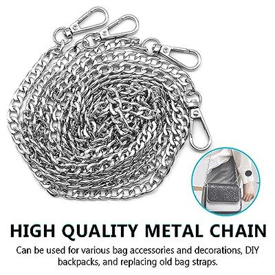 Steel Bag Chains 11mm DIY Detachable Replacement Purse Chain, Bag Belts  Straps for Handbags Handle Shoulder Crossbody Bag Chain (Color : Silver,  Size