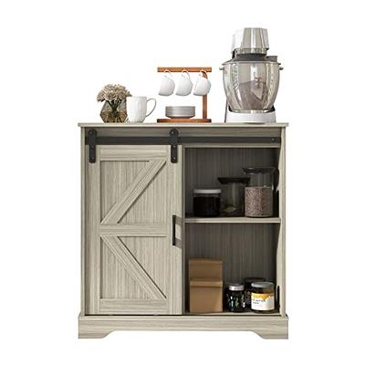 HOSTACK Farmhouse Coffee Bar Cabinet, 47 Kitchen Buffet Cabinet