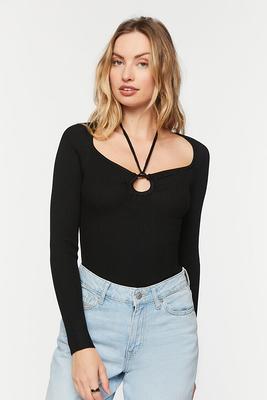 Aoxjox Long Sleeve crop Tops for Women clarissa Backless