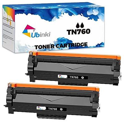 TN760 TN730 Black Toner Cartridge 2 Pack Replacement for Brother TN760  TN730 High Yield DCP-L2550DW MFC-L2710DW MFC-L2750DW HL-L2395DW HL-L2350DW  HL-L2390DW HL-L2370DW Printer 