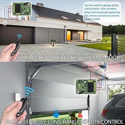 12V 4 Channel Radio Switch LED Garage Door Receiver+433Mhz RF Touch Remote