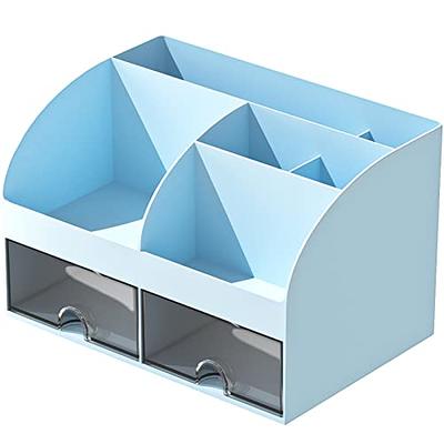 COMFYROOM Desk Organizer and Accessories with 6 Compartments and 2 Drawers,  Plastic Makeup Organizer, Pen Holder for Desktop Storage, Desk Organization  for School, Home, Office Supplies (Blue) - Yahoo Shopping