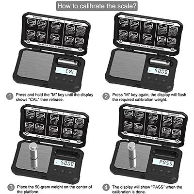 WEIGHTMAN Gram Scale, 200/0.01g Black Scale, Scales Digital Weight Grams  with 50G Calibration Weight, Digital Pocket Scale Gram and OZ, Small  Digital