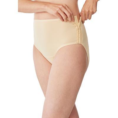 Plus Size Basic Comfort Cotton Hi Cut White Brief Panty