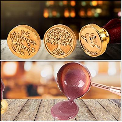 Wax Seal Stamp Kit with Gift Box, Wax Seal Beads with Wax Seal Stamp, Sealing  Wax Warmer, Wax Seal Metallic Pen and Envelope, Wax Seal Kit for Gift and  Decoration 