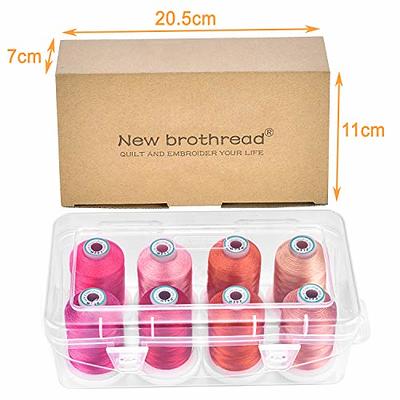 New brothread - 20 Options - 8 Snap Spools of 1000m Each Polyester  Embroidery Machine Thread with Clear Plastic Storage Box for Embroidery &  Quilting - Pink/Rose/Flesh - Yahoo Shopping