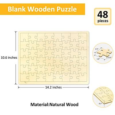  100 Piece Blank Puzzle with Puzzle Tray to Draw on, Each Piece  is Unique, Make Your Own Wooden Jigsaw Puzzles, Custom Puzzle 14.2x10.6  Inches for Crafts & DIY : Toys 
