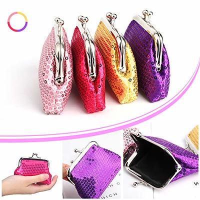  Coin Purse for Girls Coin Pouch Clasp Closure Pink