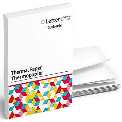 Thermal Printer Paper 8.5 x 11 Letter Size, Compatible With M08F