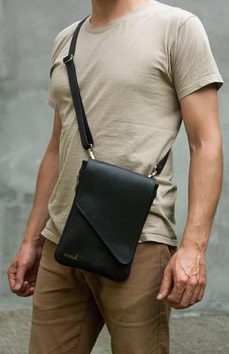 AmeriLeather Slim Leather Crossbody Bag