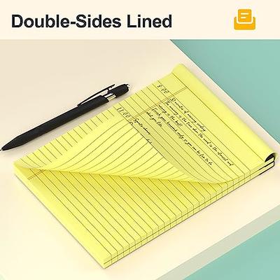 Yellow Legal Pads, Note Pads, 4 x 6 Inch, 8 Pack, 30 Sheets/Pad, Narrow  Ruled, Small Notepads Yellow Paper, Micro Perforated Memo Pads, Lined  Writing