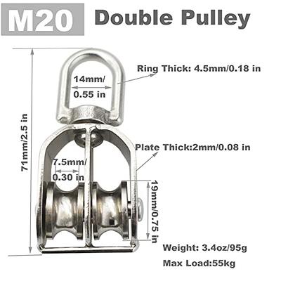1 Lifting Crane Swivel Hook Pulley Block Hanging Wire Towing