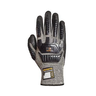 Superior Glove Work Gloves, Mechanics, PVC, Black/Org, PR MXVSBE/S