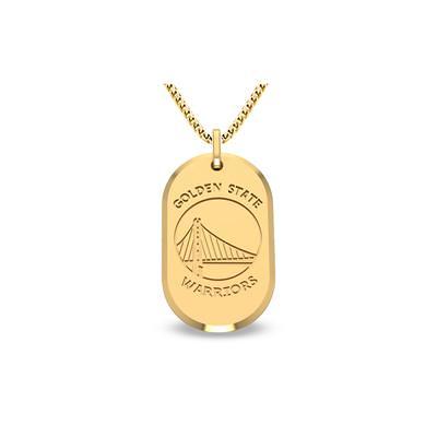 Wear by Erin Andrews x Baublebar New Orleans Saints Gold Dog Tag Necklace