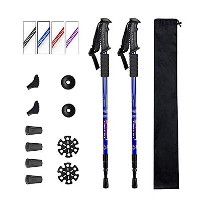 AISUNOURDOOR Lightweight Adjustable Trekking Poles, Aluminum