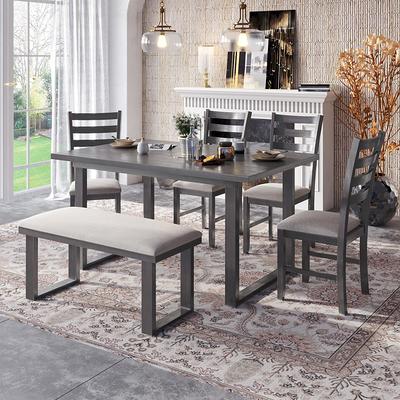 COLAMY Upholstered Dining Chairs Set of 4, Tufted Parsons Diner Chairs  Fabric Dining Room Chairs Side Chair Stylish Kitchen Chairs with Solid Wood