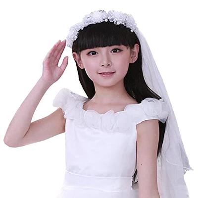 Yalice Pearl Bridal Wedding Veils Flower Long Cathedral Veil 118'' Veils  for Brides 1 Tier Fingertip Length Veil with Comb (Catherdral Length:300 *  150cm/118 * 59'', Ivory-Style-A) - Yahoo Shopping