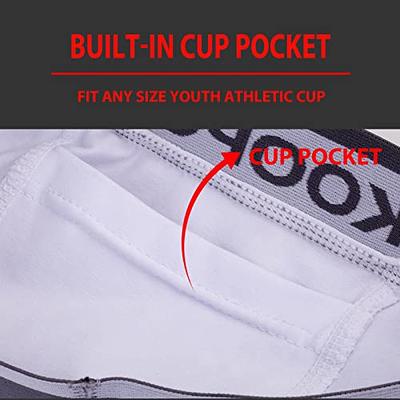 UNSHDUN Boys Briefs Youth Compression Underwear Soft Protective Cup  Baseball Volleyball Football Lacrosse Hockey