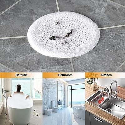 5 Pack Hair Drain Catcher, Silicone Shower Drain Cover Silicone Hair Catchers for Shower Raised Round Drain Cover with Suction Cup Bathtub Drain Cover