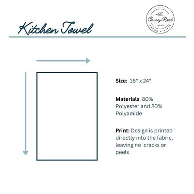 Personalized Kitchen Towel Custom Tea Towel Watercolor Utensil Dish Towel Kitchen  Decor Hand Towel Gift Set Waffle Weave Dishcloth 