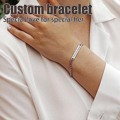 Buy Personalized Gifts for Her, Custom Bracelets for Women, Handmade  Jewelry, Engraved Personalized Jewelry Bracelet , Mother's Day Gift Online  in India - Etsy
