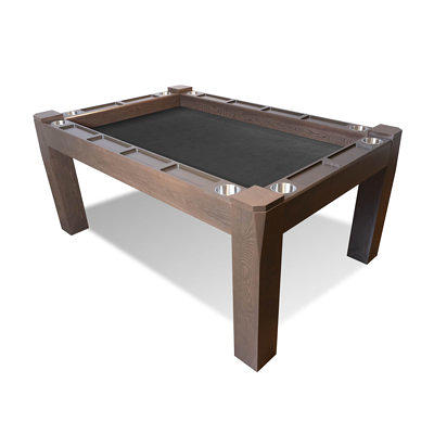 KICK Triplex 55″ 3-in-1 Swivel Multi Game Table (Brown)