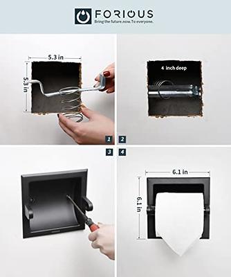 Black Metal Toilet Paper Holder