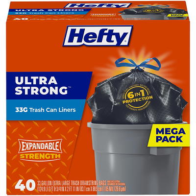 Hefty Strong Large Trash Bags, Black, 30 Gallon, 40 Count - Yahoo Shopping