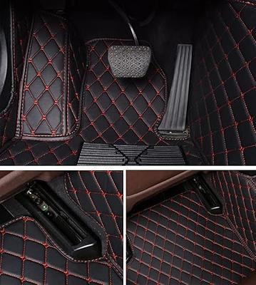 Car Floor Mats Universal Full Set Black Bling Carpet Leather