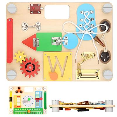 Ancistro Toddler Busy Board, Travel Toys, Montessori Toys for Age 1 2 3 4  Boys and Girls, Toddler Activities Board Educational Toys for Learning Fine